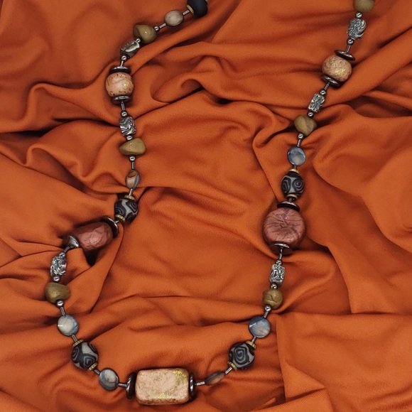 Handmade Polymer Bead Necklace - Picture 10 of 11